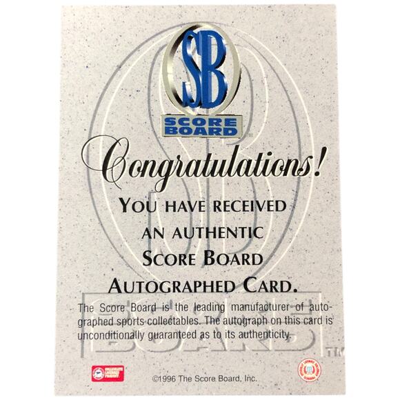 1996 Score Board Autographed Basketball Silver Autographs Samaki Walker - Picture 4 of 4